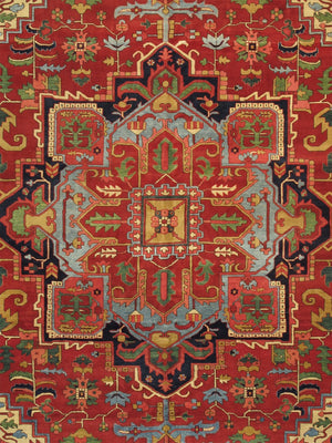Pasargad Home Azerbaijan Collection Hand-knotted Lamb's Wool Area Rug For Elegant Home Décor   032023