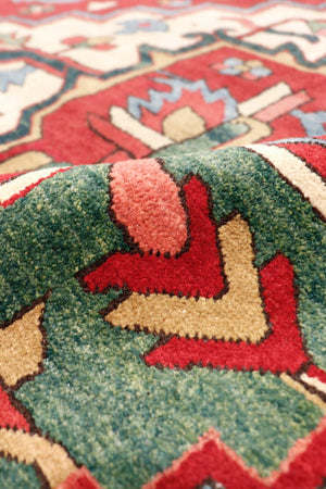 Pasargad Home Azerbaijan Collection Hand-knotted Lamb's Wool Area Rug For Elegant Home Décor   032023