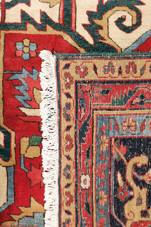 Pasargad Home Azerbaijan Collection Hand-knotted Lamb's Wool Area Rug For Elegant Home Décor   032023