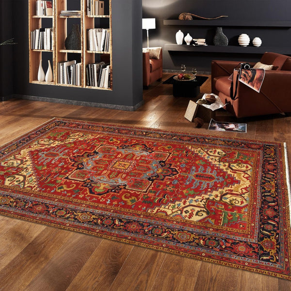 Pasargad Home Azerbaijan Collection Hand-knotted Lamb's Wool Area Rug For Elegant Home Décor   032023