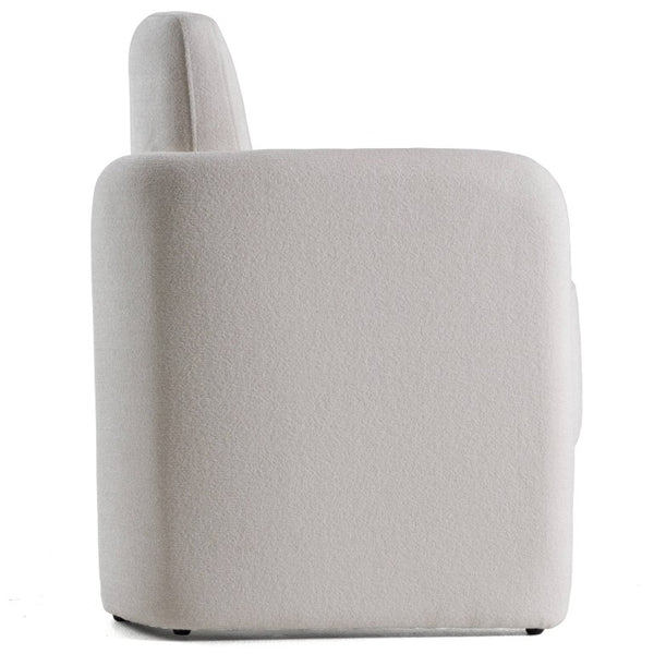 VIG Furniture Hermosa Sculptural White Dining Chair With Plush Foam Seat, Solid Wood Frame, Scandinavian Style VGKK-KF.Y2220-WHT