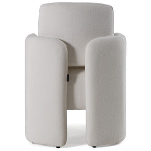 VIG Furniture Hermosa Sculptural White Dining Chair With Plush Foam Seat, Solid Wood Frame, Scandinavian Style VGKK-KF.Y2220-WHT