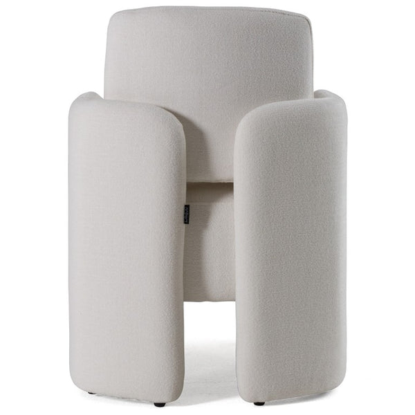 VIG Furniture Hermosa Sculptural White Dining Chair With Plush Foam Seat, Solid Wood Frame, Scandinavian Style VGKK-KF.Y2220-WHT
