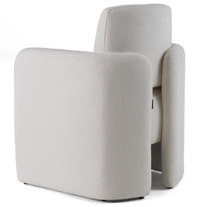 VIG Furniture Hermosa Sculptural White Dining Chair With Plush Foam Seat, Solid Wood Frame, Scandinavian Style VGKK-KF.Y2220-WHT