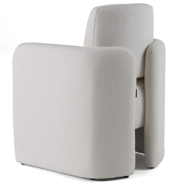 VIG Furniture Hermosa Sculptural White Dining Chair With Plush Foam Seat, Solid Wood Frame, Scandinavian Style VGKK-KF.Y2220-WHT