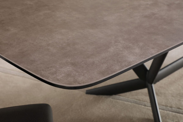 VIG Furniture Herzog Large Grey Ceramic Dining Table For 12 — Heat, Stain & Scratch Resistant Modern Centerpiece VGVCT1860-DT