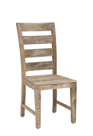 Porter Designs Porter Berkshire Rustic Solid Mango Wood Dining Chair Set Of 2 - Classic Ladderback Design Brown Wood 07-117-02-6643