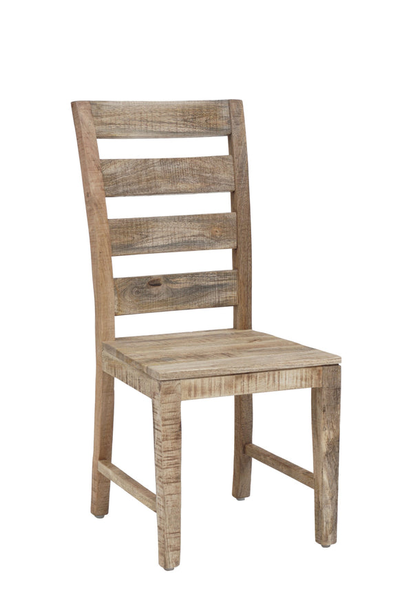 Porter Designs Porter Berkshire Rustic Solid Mango Wood Dining Chair Set Of 2 - Classic Ladderback Design Brown Wood 07-117-02-6643