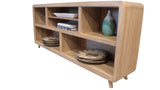 Parker House Escape 72 In. Open Multi-Purpose Console Glazed Natural Oak Rubberwood Solids / Birch Veneers ESC#72OC