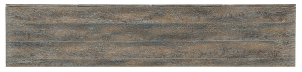 Hooker Furniture Melange Florence Four-Door Credenza With Hand-Cut Floral Motifs, Silver Hardware, Media-Ready Storage 628-85103-85