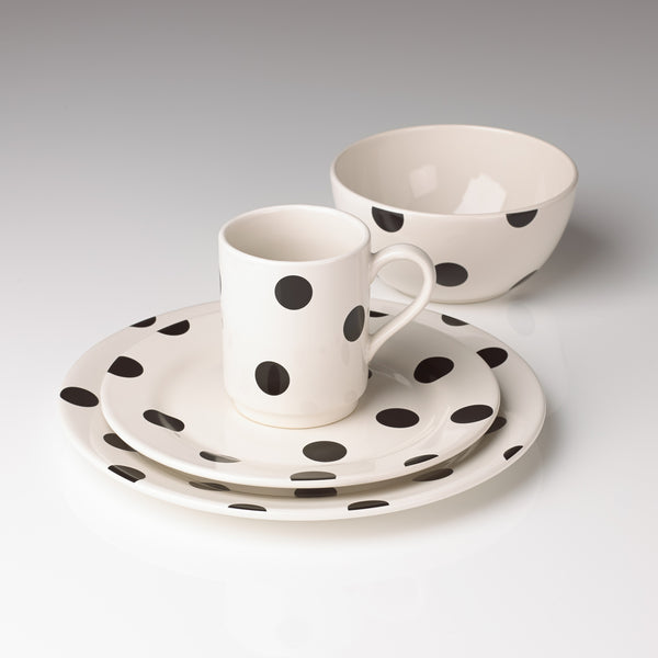Lenox Kate Spade Deco Dot 12-Piece Dinnerware Set White, WHITE STONEWARE 857725