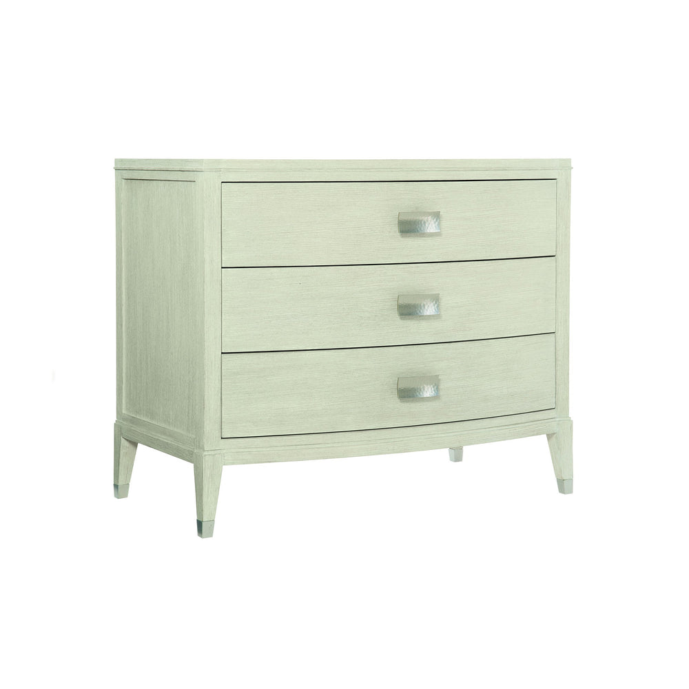 Bernhardt Bernhardt Cerused Linen East Hampton Nightstand — 3-Drawer Neo-Traditional Bedside Storage, 36.25"W 395226