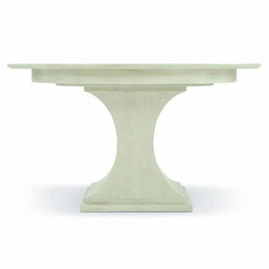 Bernhardt Bernhardt East Hampton Round Dining Table With Cerused Linen Finish, 54" Round, 20" Leaf & Pedestal Elegance K1236