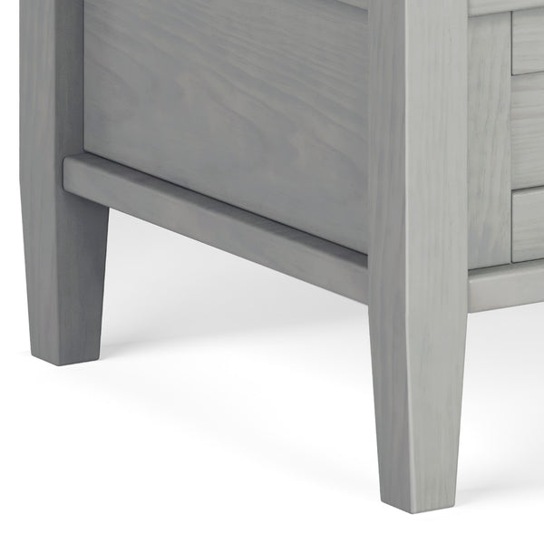 English Elm Warm Solid Wood 20-Inch Transitional End Table In Fog Grey – Stylish Storage For Any Room! B136P159705-GIGA