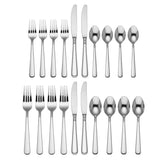 Pearl Platinum 20-Piece Flatware Set, 18/10 Stainless, Service for 4, Dishwasher Safe