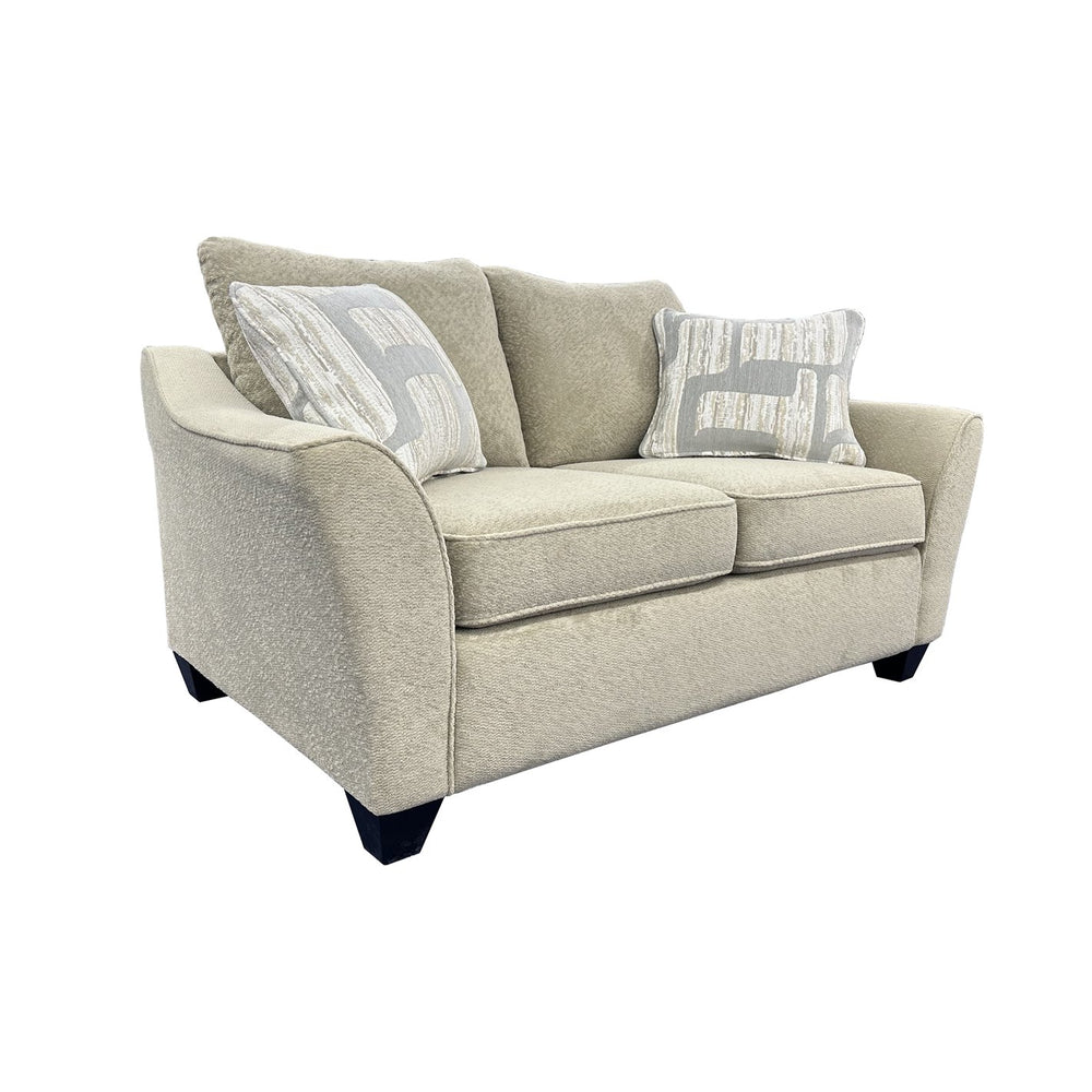 Porter Designs Porter Columbia Microfiber Loveseat In Cream – Plush, Stylish, And Easy To Clean For Modern Living Cream Fabric 01-207-02-9443