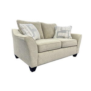 Porter Designs Porter Columbia Microfiber Loveseat In Cream – Plush, Stylish, And Easy To Clean For Modern Living Cream Fabric 01-207-02-9443