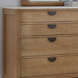 Parker House Escape - Bedroom 8 Drawer Dresser and Mirror Glazed Natural Oak Rubberwood Solids / Oak Veneers BESC-2131-2