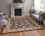 Feizy Rugs Wagner Wool Hand Tufted Classic Rug Blue/Tan/Gold 8' x 10'