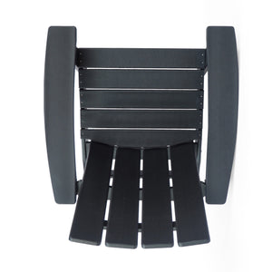 English Elm Encino Outdoor Adirondack Chair All Weather Resin Slatted Patio Seating 68172.00BLK