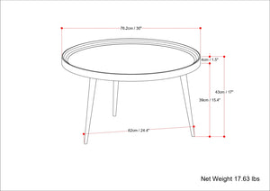 English Elm Clairmont Coffee Table In Cognac - Handcrafted Solid Acacia With Industrial-Style Black Legs B136P158526