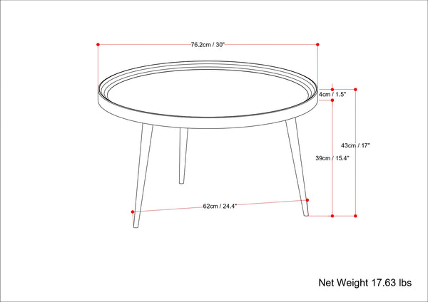English Elm Clairmont Coffee Table In Cognac - Handcrafted Solid Acacia With Industrial-Style Black Legs B136P158526