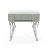 Christopher Knight Home® - Noble House - Helenius Modern Mirrored Accent Table with Drawer