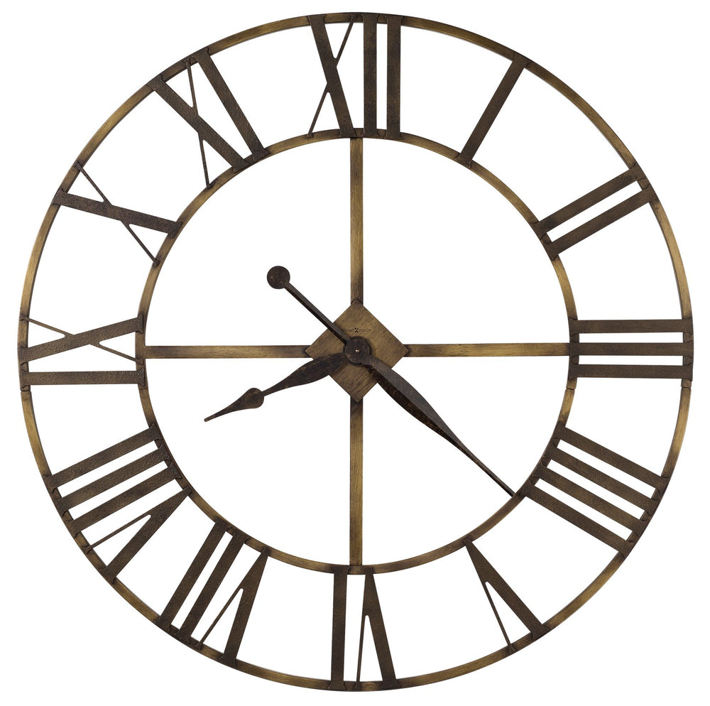 Hekman Furniture 625566 Wingate Oversized Iron Wall Clock - Antique Brass Finish With Elegant Roman Numerals Design Metal Wingate Wall Clock 625566