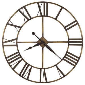 Hekman Furniture 625566 Wingate Oversized Iron Wall Clock - Antique Brass Finish With Elegant Roman Numerals Design Metal Wingate Wall Clock 625566