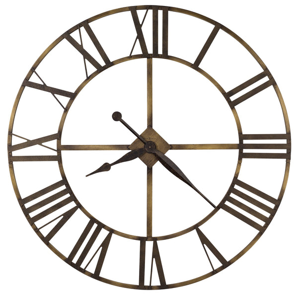Hekman Furniture 625566 Wingate Oversized Iron Wall Clock - Antique Brass Finish With Elegant Roman Numerals Design Metal Wingate Wall Clock 625566