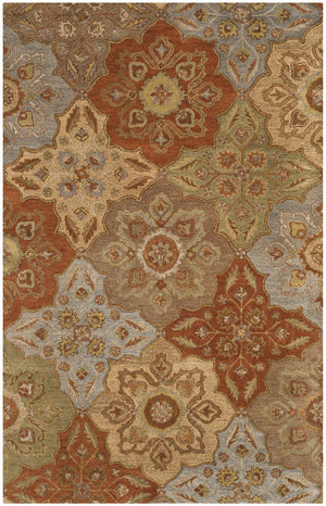 Heritage Hand Tufted Rug - Luxurious 80% Wool & 20% Cotton, 15" Area Rug from India, Elegant Design