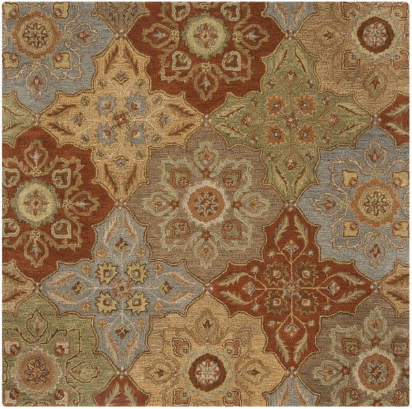 Heritage Hand Tufted Rug - Luxurious 80% Wool & 20% Cotton, 15" Area Rug from India, Elegant Design