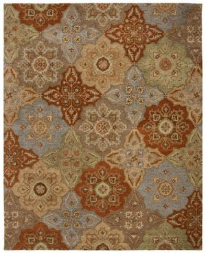 Heritage Hand Tufted Rug - Luxurious 80% Wool & 20% Cotton, 15" Area Rug from India, Elegant Design