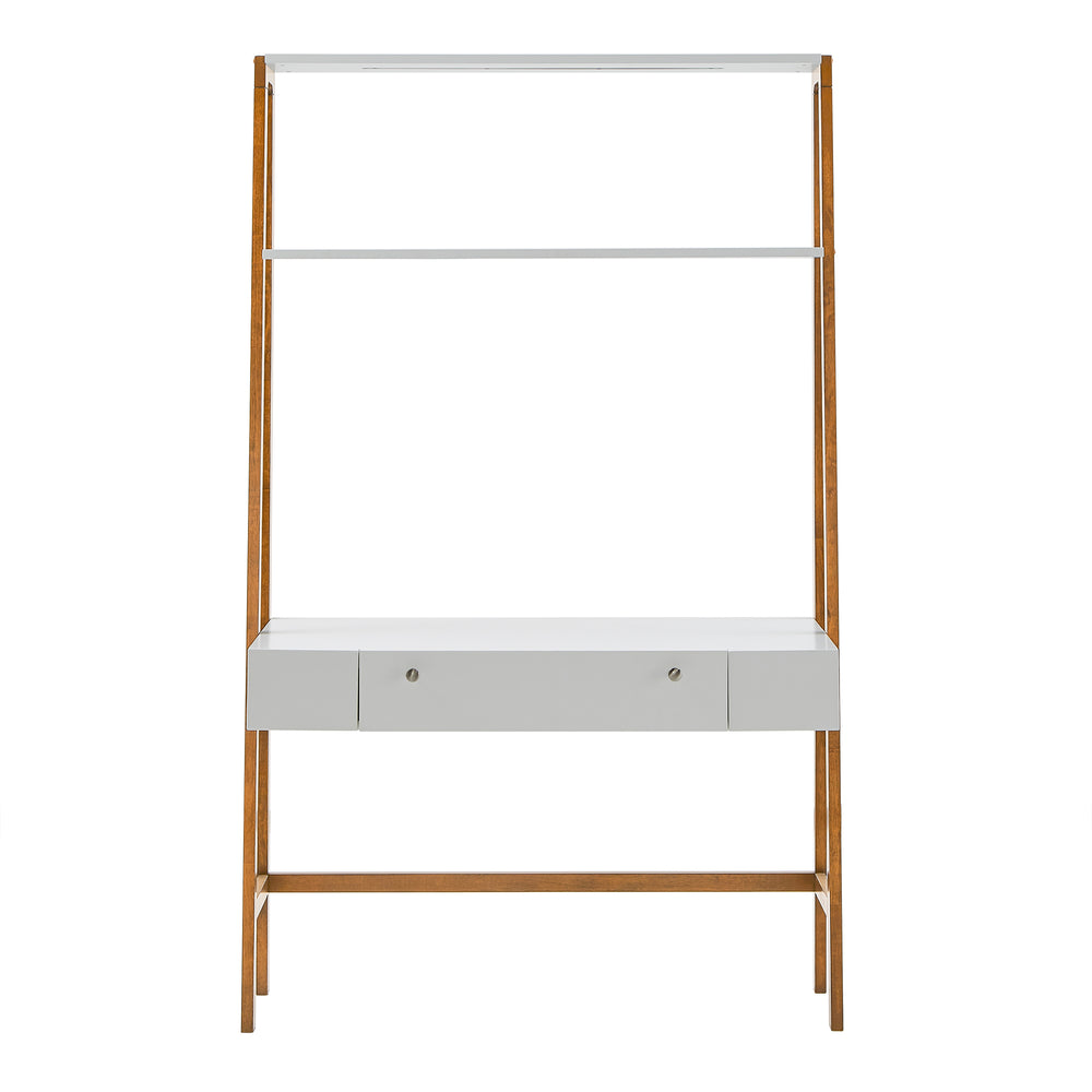 Homelegance By Top-Line Jarod 46" Wide Leaning/Ladder Desk White MDF