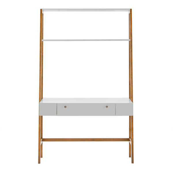 Homelegance By Top-Line Jarod 46" Wide Leaning/Ladder Desk White MDF