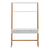 Homelegance By Top-Line Jarod 46" Wide Leaning/Ladder Desk White MDF