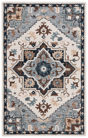 Safavieh Heritage 552 HG552 Handtufted  Rug Ivory / Grey HG552F-6R