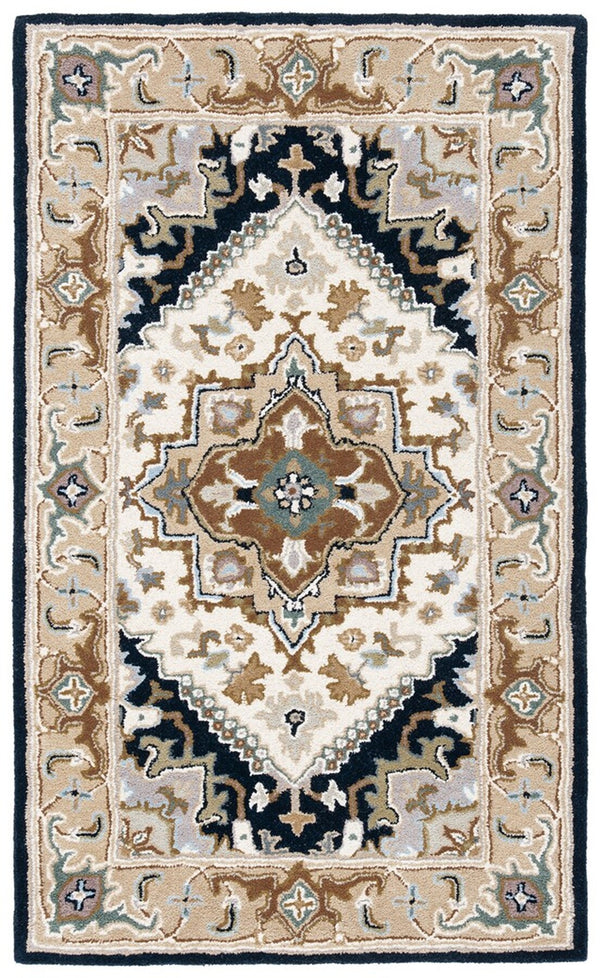 Safavieh Heritage 625 Hand Tufted  Rug Beige / Navy 11' x 15'