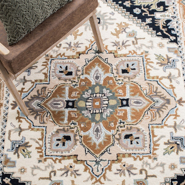Safavieh Heritage 625 Hand Tufted  Rug Beige / Navy 11' x 15'