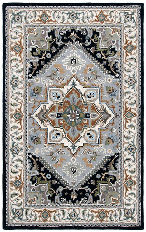 Safavieh Heritage 625 Hand Tufted  Rug Grey / Navy 9' x 12'