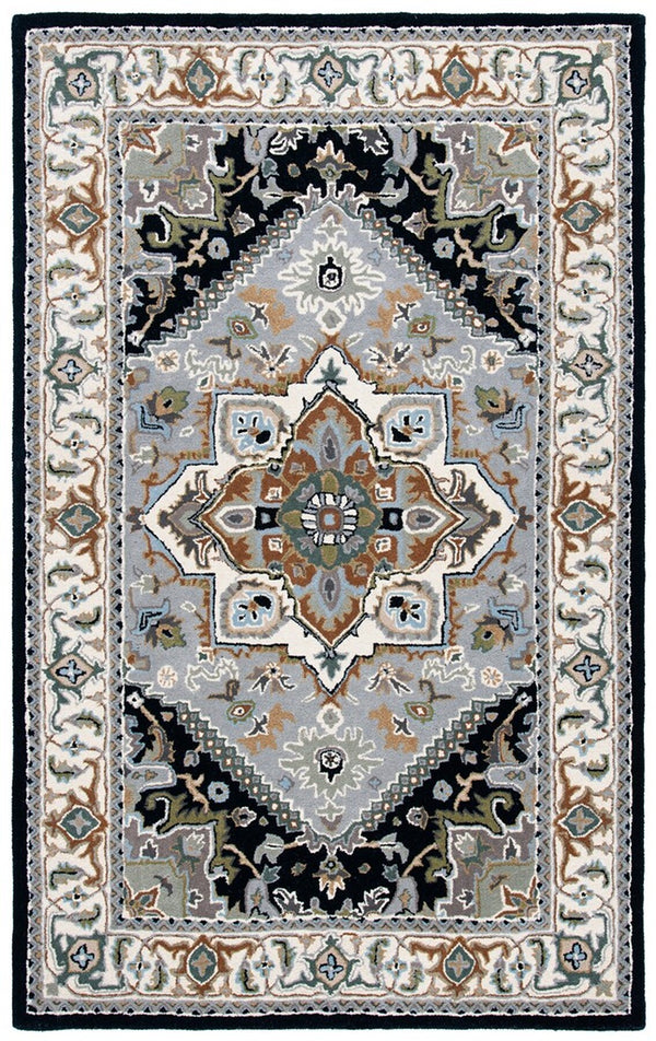 Safavieh Heritage 625 Hand Tufted  Rug Grey / Navy 9' x 12'