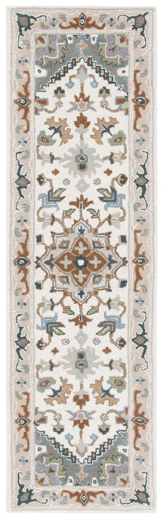Safavieh Heritage 625 Hand Tufted Traditional Rug Ivory / Light Blue 2'-3" x 4' RECTANGLE