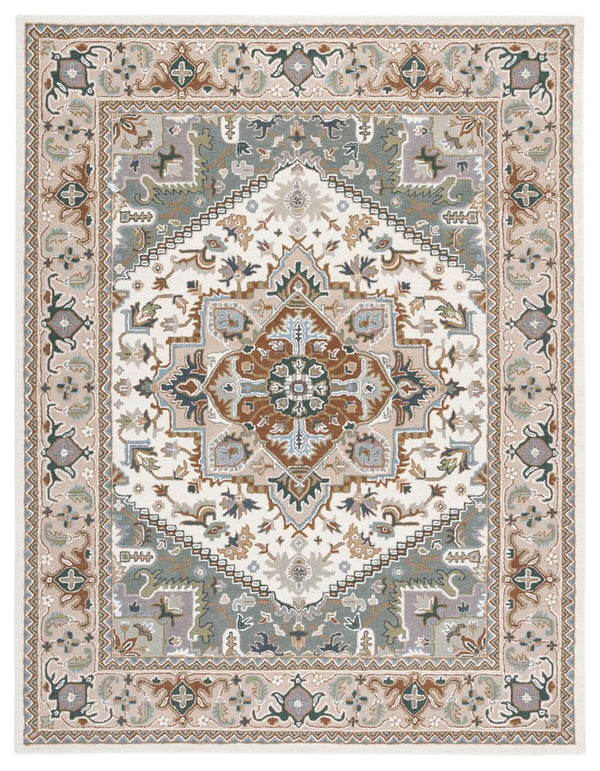 Safavieh Heritage 625 Hand Tufted Traditional Rug Ivory / Light Blue 2'-3" x 4' RECTANGLE