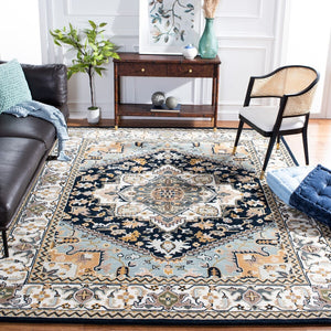 Safavieh Heritage 625 Hand Tufted  Rug Navy / Ivory HG625N-8SQ