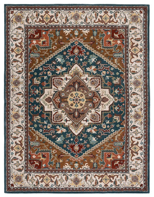 Safavieh Heritage 625 Hand Tufted  Rug Dark Green / Brown HG625X-8SQ