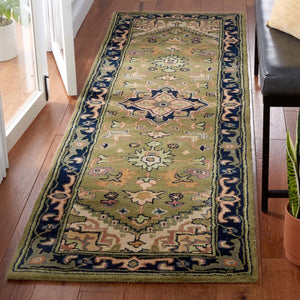 Safavieh Heritage 625 Hand Tufted  Rug Green / Light Brown HG625Y-8SQ