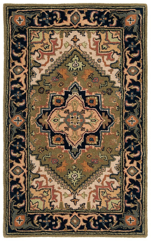 Safavieh Heritage 625 Hand Tufted  Rug Green / Light Brown HG625Y-8SQ