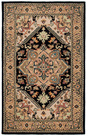 Safavieh Heritage 625 Hand Tufted  Rug Black / Gold HG625Z-6OV