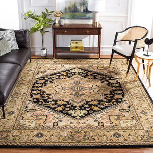 Safavieh Heritage 625 Hand Tufted  Rug Black / Gold HG625Z-6OV