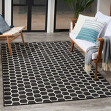 Nourison Reversible Indoor Outdoor RVB01 Machine Made Loom-woven Borderless Design Indoor/Outdoor Modern Outdoor Rug Black, Black 89% Polypropylene,11% Polyester 99446973924